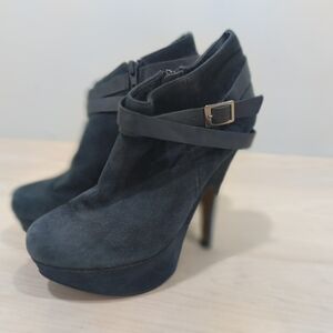 Women's Black Suede Ankle Boots
